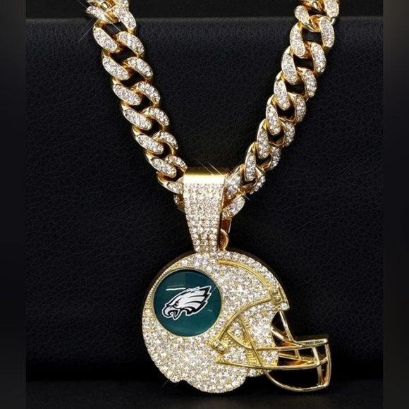 Other - Eagles Football Helmet Or Eagle Pendant Necklace 20 Or 24 Gold Or Silver